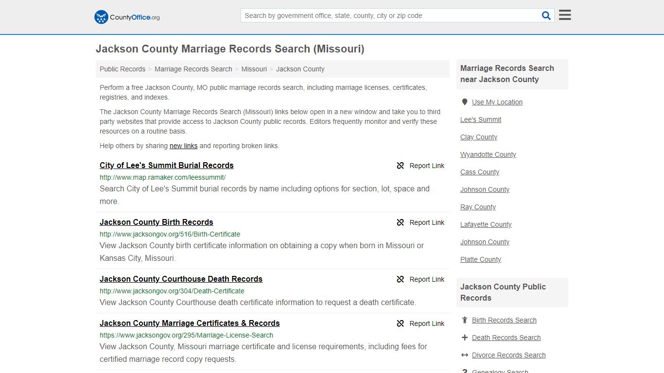 Marriage Records Search - Jackson County, MO (Marriage ...