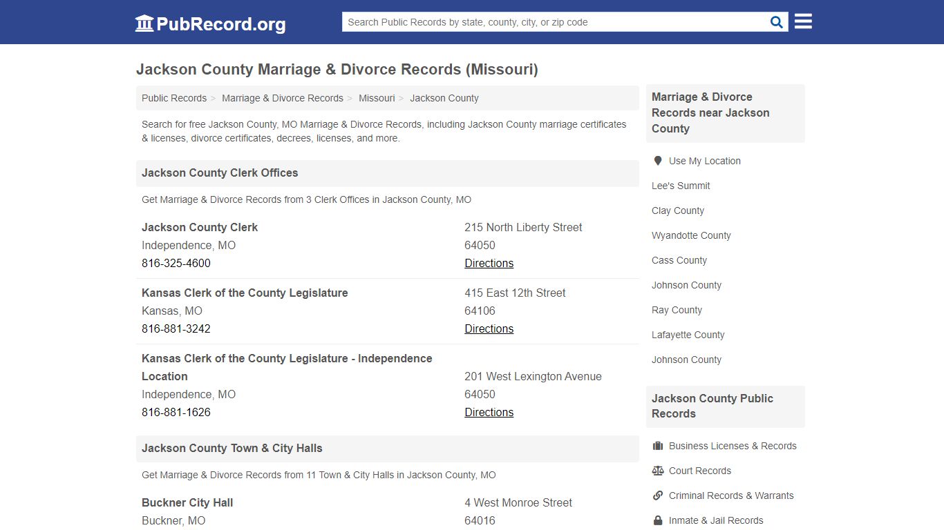 Free Jackson County Marriage & Divorce Records (Missouri ...