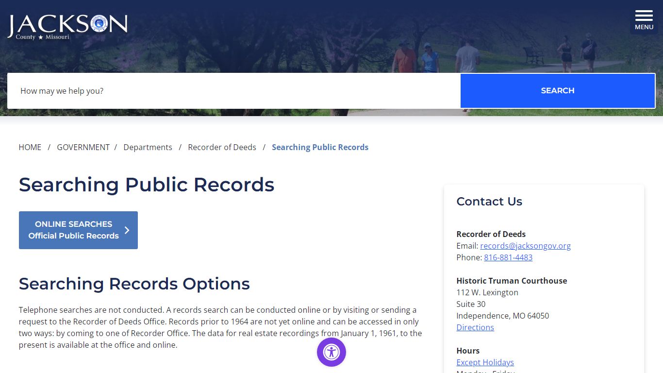 Searching Public Records - Jackson County MO